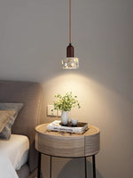 Load image into Gallery viewer, Wabi-sabi Style Water-polished Translucent Stone Retro Pendant Lamp