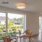 Bild in Gallery-Viewer laden, Dumora Drum Deckenleuchte zum Einbau - Leinen Schirm Moderne Eleganz