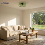 Cargar imagen en el visor de la Galería, Lámpara de techo empotrada de vidrio ondulado multicolor vintage Verdoma - Lámpara de techo decorativa retro para cocina o pasillo