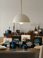 Load image into Gallery viewer, Metio Dome Pendant Light – Modern Brass Pendant for Kitchen & Dining