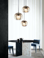 Load image into Gallery viewer, Modern Pleated Glass Pendant Light M39