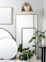 Load image into Gallery viewer, Korvi Tapered Sconce Cone Wall Light – Black or Brass Conical Retro Design