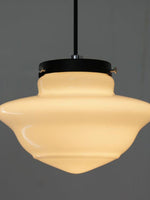 Load image into Gallery viewer, Vintage Art Deco Milk Glass Pendant Light