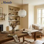 Bild in Gallery-Viewer laden, Eloise Vintage inspiriertes gewelltes Milchglas-Anhänger - modernes Akzentlicht für Küche und Schlafzimmer