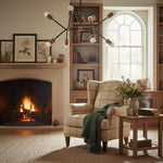 Bild in Gallery-Viewer laden, Mobilux Line Geometrischer Kronleuchter – Modernes Metalllicht für Schlafzimmer