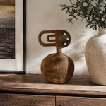 Load image into Gallery viewer, Hand-Carved Solid Wood Sculptural Vase