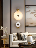 Load image into Gallery viewer, Alabaster Eclipse Wall Light