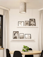 Load image into Gallery viewer, Cylindrical Travertine Lamp - LED Wabi Sabi Ceiling Light for Modern Homes