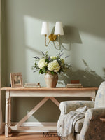 Load image into Gallery viewer, Rowan Fabric Shade Wall Sconce – Modern Industrial Light for Bedroom