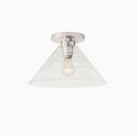 Load image into Gallery viewer, Conica Geometric Cone Glass Flush Mount – Minimalist Home Lighting