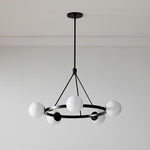 Load image into Gallery viewer, Brelia Modern Round Chandelier - Glass Globe Design For Modern Home
