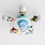 Cargar imagen en el visor de la Galería, Blue five-head animal ceiling fan light viewed from below