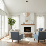 Load image into Gallery viewer, Lumarys Sculptural Fabric-Wrapped Pendant Light Organic Botanical Style for Living Room