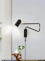 Load image into Gallery viewer, Adjustable Arm Plug In Wall Lamp