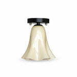 Bild in Gallery-Viewer laden, Cream yellow glass flush mount light