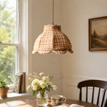 Load image into Gallery viewer, Vintage Plaid Fabric Pendant Light