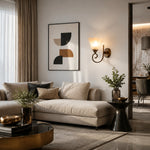 Charger l'image dans la visionneuse de galerie, Vintage wall sconce in a modern sofa area