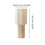 Cargar imagen en el visor de la Galería, Lámpara de mesa octogonal de piedra travertino M17