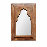 Cargar imagen en el visor de la Galería, Rustic Carved Wood Arch Wall Mirror image 16