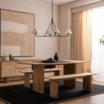 Cargar imagen en el visor de la Galería, Lámpara de araña Diora con pantalla de lino: lámpara de comedor e isla de 2 o 4 luces