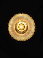 Load image into Gallery viewer, Ribbed Glass Pendant Light – Stylish Brass and Glass Pendant Light for Kitchen & Modern Interiors