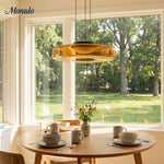 Cargar imagen en el visor de la Galería, Lámpara colgante de vidrio con forma de disco apilado Verdoma Iluminación nórdica contemporánea para cocinas