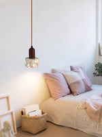 Load image into Gallery viewer, Wabi-sabi Style Water-polished Translucent Stone Retro Pendant Lamp