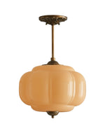Load image into Gallery viewer, Eloise Scallop Vintage Milk Glass Semi-Flush Mount Pendant Light