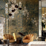 Load image into Gallery viewer, Contemporary Hanging Light - Iron Metal Glass Gold Brown Damp-rated
