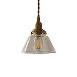 Load image into Gallery viewer, Jasmine Vintage Brass Glass Pendant Light