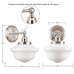 Charger l'image dans la visionneuse de galerie, Applique murale industrielle Crelina en verre transparent ou opalin – Éclairage moderne pour salle de bain