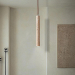 Load image into Gallery viewer, Marbled Travertine Cylinder Modern Pendant Light