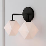 Load image into Gallery viewer, Talvior Faceted Glass Wall Sconce – Modern Style Bathroom or Hallway Accent Light