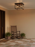 Load image into Gallery viewer, Ferrix Glass Outdoor Ceiling Light – Industrial Style For Porche