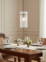 Load image into Gallery viewer, Lumora Crystal Pendant Light – Modern Crystal Glass Chandelier Style