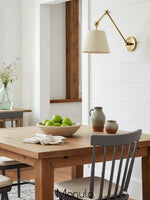 Load image into Gallery viewer, Foldray Scalloped Drum Shade Wall Sconce – Modern Rustic Wall Light for Bedroom