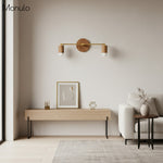 Cargar imagen en el visor de la Galería, Aplique de pared rústico bohemio Mobilux Line – Detalle de madera maciza para entradas e interiores del hogar