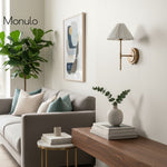 Charger l'image dans la visionneuse de galerie, Applique murale Luminella Elegant Bronze et Lin – Design classique pour chambre et couloir