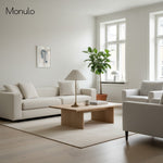 Cargar imagen en el visor de la Galería, Lámpara de mesa Luminella Elegant Scalloped Linen – Lámpara moderna para dormitorio