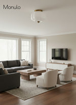 Load image into Gallery viewer, Retro Milk Semi Flush Mount Eloise Ceiling Light