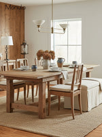 Cargar imagen en el visor de la Galería, Lámpara de araña de porcelana Calvor de dos luces - Lámpara de comedor lineal de latón