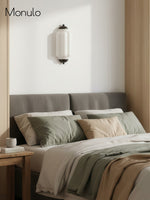 Load image into Gallery viewer, Vintage Milk Glass Flush Eloise Wall Sconce for Bedside Hallway