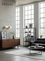 Load image into Gallery viewer, Double Globe Sconce – Horizontal Wall Light In Polished Brass Finish