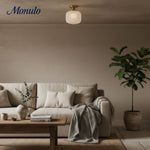 Load image into Gallery viewer, Pelviona Ribbed Glass Pendant Light – Modern Ceiling Fixture for Dining or Bedroom