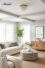 Load image into Gallery viewer, Capigia Layered Frosted Glass & Metal Ceiling Light – Modern Style for Bedroom & Hallway