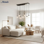 Load image into Gallery viewer, Talvior Sculptural Faceted Glass Branch Chandelier – Modern 7-Light for Dining Room