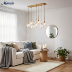 Load image into Gallery viewer, Talvior Sculptural Faceted Glass Branch Chandelier – Modern 7-Light for Dining Room