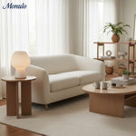 Load image into Gallery viewer, Rivrona Ribbed Glass Texture Modern Table Lamp – Designer Accent Lighting for Bedroom & Living Room