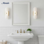 Cargar imagen en el visor de la Galería, Aplique de pared escultórico de cristal opalino Ferosa: diseño moderno inspirado en barcos para hoteles y hogares.