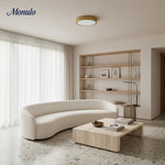 Cargar imagen en el visor de la Galería, Lámpara de techo difusor redondeado Crelina: elegante plafón minimalista para espacios residenciales.